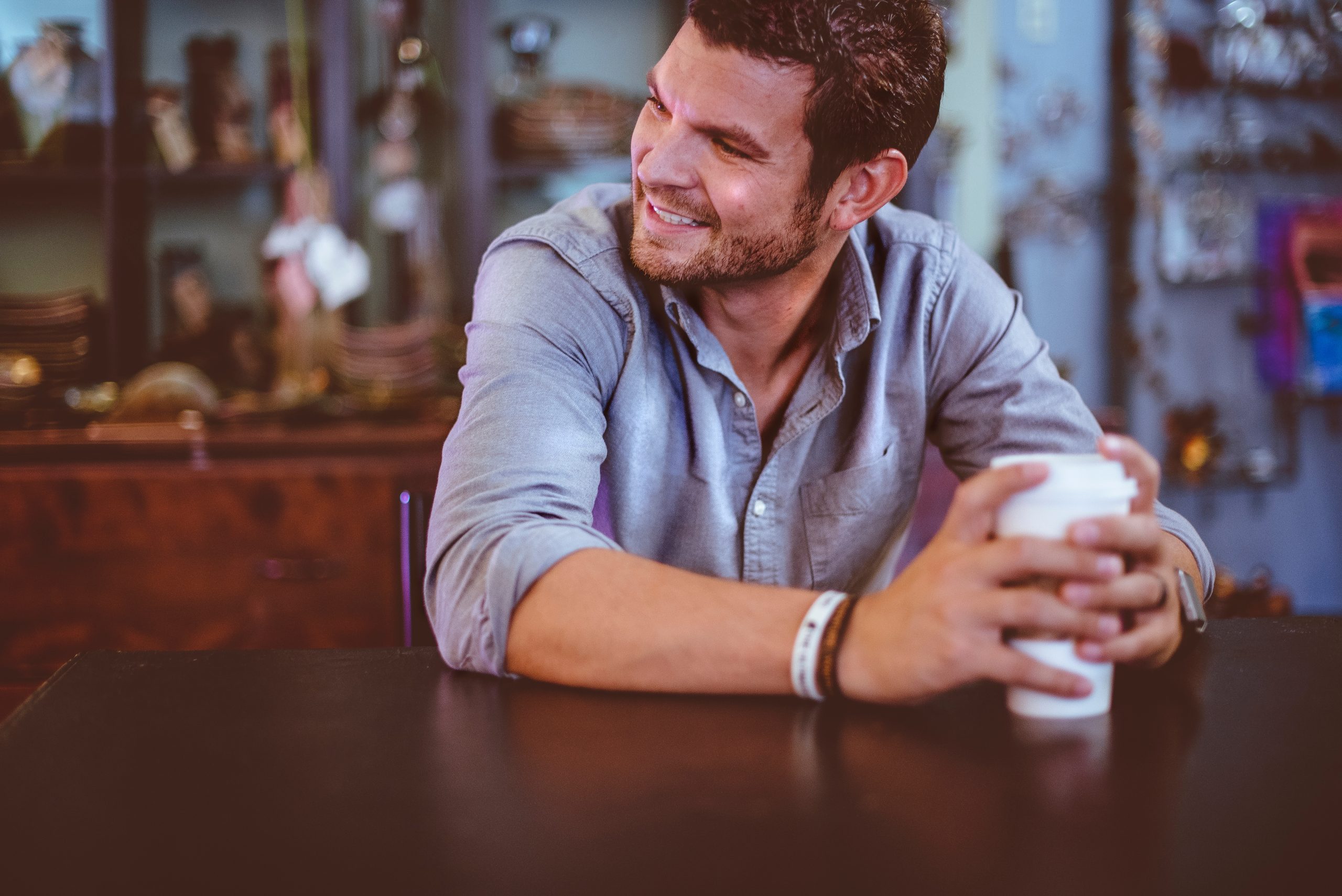 man with coffee